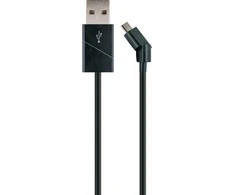 USB kabelis Schwaiger USB-A - mikroUSB Juodieji (LKW120M533)