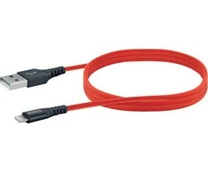 USB kabelis Schwaiger USB-A - Žaibas 1.2 m Raudona (LPRO410501)