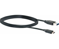 USB kabelis Schwaiger USB-A - USB-C 1 m Juodas (CK311533)