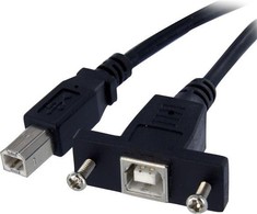 Kabelis USB StarTech USB-B - 0.9 m Juodas (USBPNLBFBM3)