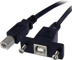Kabelis USB StarTech USB-B - 0.9 m Juodas (USBPNLBFBM3)