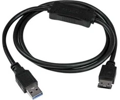 USB kabelis StarTech USB-A - eSATA 1 m Juodas (USB3S2ESA3)