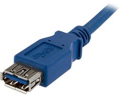 USB kabelis StarTech USB-A - USB-A 1 m mėlynas (USB3SEXT1M)