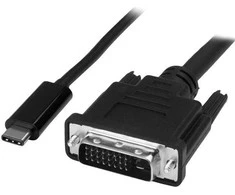 USB kabelis StarTech USB-C - DVI-D 2 m Juodas (CDP2DIMM2MB)