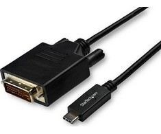 USB kabelis StarTech USB-C - DVI-D 3 m Juodas (CDP2DVI3MBNL)