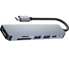 USB stebulės 6 viename USB stebulės skirstytuvas