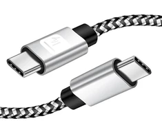 USB Techly USB-C - USB-C laidas 2 m juodai pilkas (ICOC MU2CC-020-AL)