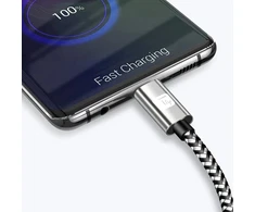 USB Techly USB-C - USB-C laidas 2 m juodai pilkas (ICOC MU2CC-020-AL)