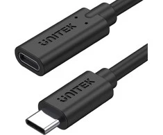 UNITEK C14086BK-1,5 m pratęsimo kabelis USB-C 4K 60HZ PD 20V/5A 1,5m