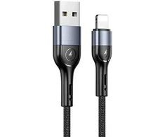 Kabelis 2A 1m USB - Lightning Usams U55 SJ448ZJ01 (US-SJ448) SJ448USBSG01 juodos spalvos