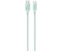 USAMS kabelis USB-C 6A 1.2m Port Ekranas greitojo įkrovimo Lithe serijos žalios spalvos SJ568USB04 (US-SJ568)