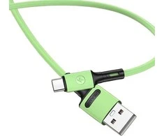 USAMS Kabelis U52 USB-C 2A Fast Charge 1m žalios spalvos SJ436USB02 (US-SJ436)