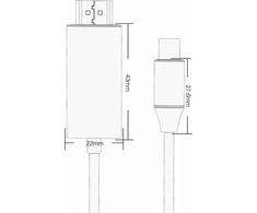 USB Zenwire USB-C - HDMI kabelis 2 m pilkas (5904507528164)
