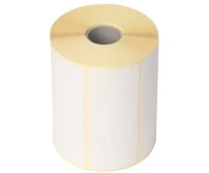 Usorteret Terminė etiketė be spaudos, balta, su perforacija ECO, 102x192 mm - 350 vnt./ritinėlis