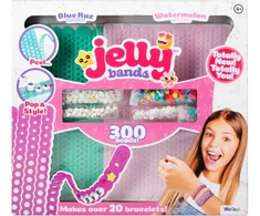 Usorteret JELLY BANDS Mėlyna Razberry-Watermelon Bracelets 2 Pack
