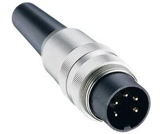 Usorteret Jungties korpusas 5 kontaktų kištukui, tiesus, su lituojamais gnybtais, maks. 0,75 mm² laidininkų, kabelio skersmuo 4–6 mm, IEC 60130-9, IP40. Pakuotės dydis: 100 vnt.