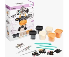 Usorteret Just Dough, Karvės personažų rinkinys, ryškus, 57 g, x6, be boro ir be kvapo