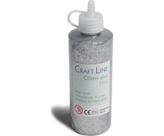 Usorteret Glitterglue 120g sidabrinė