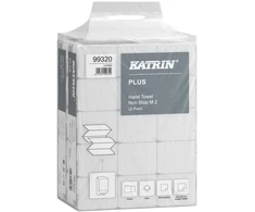 Usorteret Ręczniki papierowe ark, Katrin, Plus, 2 lag, balta, 203mmx240mm, pudełko po 2400 vnt