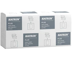Usorteret Ręczniki papierowe ark, Katrin, Plus, 2 lag, balta, 203mmx240mm, pudełko po 2400 vnt