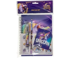 Usorteret UNSORTUOTA UNICORN ACADEMY, Rašymo rinkinys, su įvairiaspalviu rašikliu