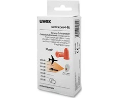 Ausų kamštukai Uvex X-fit, 33dB, oranžiniai, Minibox, 15 porų dėžutėje, S dydis