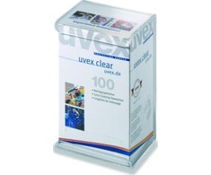 Servetėlės akinių linzių valymui Uvex, 100vnt, individualiai supakuotos