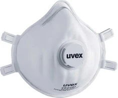 Respiratorius Uvex Silv-Air Classic 2310 FFP3, puodelio tipo su vožtuvu, baltas, 3 vnt mažmeninėje pakuotėje