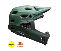 Užvalkalas BELL SUPER DH MIPS SPHERICAL matinės žalios rožinės spalvos. L (58-62 cm) (NAUJIENA 2025)