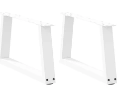 Kavos staliuko kojelės, V formos, 2 vnt., baltos, 50x(30-31,3) cm, plienas