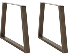 Valgomojo stalo kojelės, V formos, 2 vnt., natūralus plienas, 100 x (72-73,3) cm, plienas