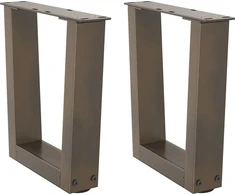 Kavos staliuko kojelės, V formos, 2 vnt., natūralus plienas, 40x(30-31,3) cm, plienas