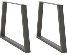 Valgomojo stalo kojos, V formos, 2 vnt., antracito spalvos, 90x(72-73,3) cm, plienas