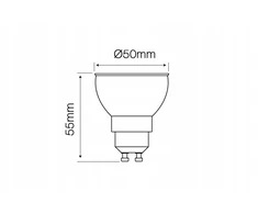 Led Line Prime Lemputė LED GU10 230V 5W 700lm, 142lm/W, 120° neutraliai balta 4000K, keramikinė