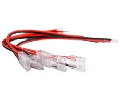 LEMLUX LED juostelių jungtys su 15 cm laidu 10 mm, 5 vnt.