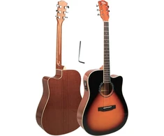 V-TONE VEAG1 CE VS - 4/4 elektroakustinė gitara, „Vintage sunburst“ spalvos