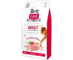 Brit Care Cat GF Adult Activity Support (šviežia vištiena ir Turkija) 2kg