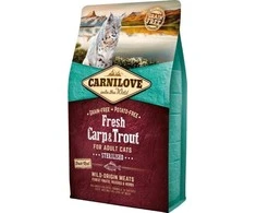 Carni Love Cat Fresh karpis &amp; upėtakis, sterilizuotas suaugusiems 6kg