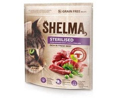 Kačių Maistas - SHELMA Sterilizuotas Sausas Mėsos Kačių Maistas 8kg 38% Baltymų Be Grūdų