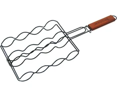 Vaggan Grilio grotelės dešrelėms juodos metalinės 50 cm