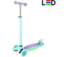Paspirtukas NILS Fun Paspirtukas dziecięca podświetlana led Nils Fun HLB1310 violetinė