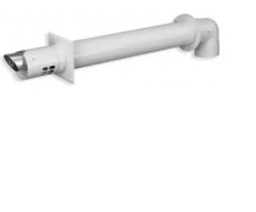 Vaillant Oro ir dūmų vamzdis horizontalus 82/125 L=750mm su vėjo apsauga (DWZ) (DWZ)