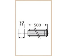 Vaillant dūmtraukio prailginimas 0,5 m, kondensaciniam katilui, d.80/125 mm