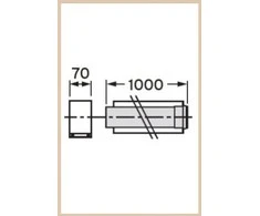 Vaillant Išplėtimo vamzdis DN80 / 125 1m 303203