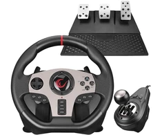 Žaidimų vairas RAMPAGE V902 PC. 3 pedalai - Rankinis bėgių perjungimas
