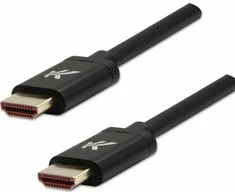 Vaizdo kabelis HDMI M – HDMI M, HDMI 2.1 – itin didelės spartos, 2 m, paauksuotos jungtys, aliuminio korpusas, juodas, logotipas 8K @ 60Hz, 48Gb/s