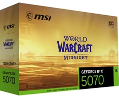 Vaizdo plokštė MSI GeForce RTX 5070 World of Warcraft Midnight Light Edition OC 12GB GDDR7 DLSS4 (G507012WMLEC)