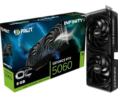 Palit Microsystems Vaizdo plokštė Palit GeForce RTX 5060 Infinity 2 OC V1 8GB GDDR7 DLSS4 (NE75060V19P1-GB2051L)