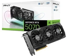 Vaizdo plokštė PNY GEFORCE RTX 5070 12GB su trimis ventiliatoriais