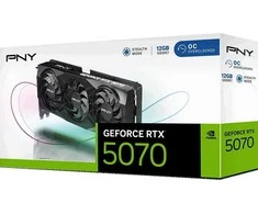 PNY „Cc7fc GeForce RTX 5070“ trijų ventiliatorių perkrauta 12 GB GDDR7 DLSS4 vaizdo plokštė (VCG507012TFXPB1-O)